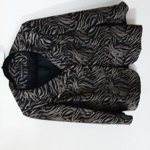 Dana Buchman dressy jacket, sz. 10, black with muted gold.